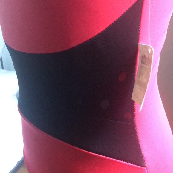 NWT Charlotte Russe coral and black dress - Picture 2 of 3